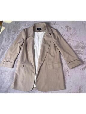 Eden Society Beige Pinstripe Blazer Size S